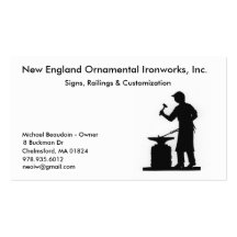 Industrias siderúrgicas del Ornamental de Nueva In Tarjetas De Negocios