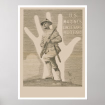 Infantes de marina del Righthand-U.S. del tío Sam posters