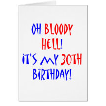 Infierno sangriento 30 felicitación