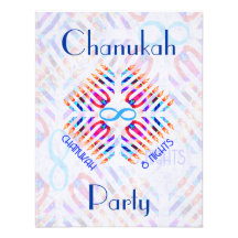 Infinito 8 invitaciones del fiesta de Chanukah de  Comunicado