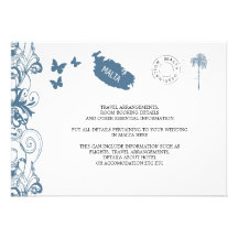 Información del viaje del boda de Malta Invitaciones Personalizada