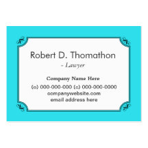 Informativo simple, azul fresco, elegante plantillas de tarjetas personales