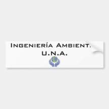 Ingeniería Ambiental - U.N.A. Etiqueta De Parachoque
