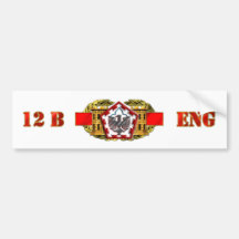 INGENIERO 12B 555TH PEGATINA DE PARACHOQUE