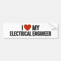 Ingeniero eléctrico pegatina de parachoque