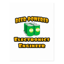 Ingeniero electrónico Cerveza-Accionado Tarjeta Postal