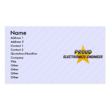 Ingeniero electrónico orgulloso tarjeta de negocio