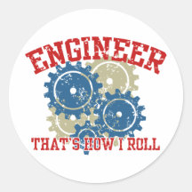 Ingeniero Etiqueta Redonda
