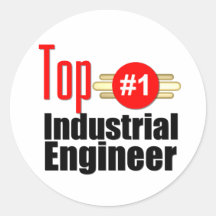 Ingeniero industrial superior pegatina redonda