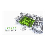 Ingeniero, ingeniería, arquitecto, constructor tarjeta de negocio
