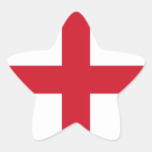Inglaterra/bandera inglesa - Reino Unido Calcomanías Forma De Estrella Personalizadas