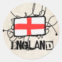 Inglaterra Etiqueta Redonda
