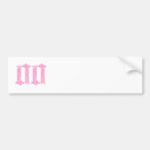 Inglés rosado de #00 Olde Pegatina De Parachoque