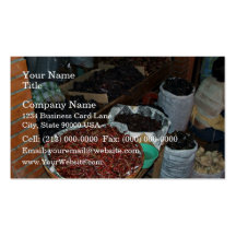 Ingredientes alimentarios en un ultramarinos plantilla de tarjeta de visita