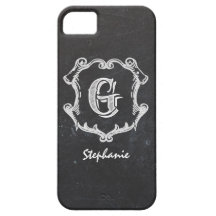 Inicial con monograma de la tipografía de la pizar iPhone 5 Case-Mate coberturas