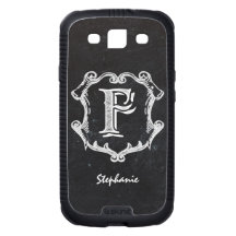 Inicial con monograma F de la tipografía de la piz Galaxy S3 Funda