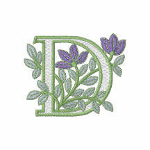 Inicial D del monograma de la flor