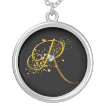 Inicial de la magia R del amor Joyería