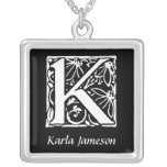 Inicial decorativa del monograma de la letra K per Joyeria