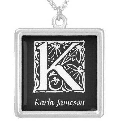 Inicial decorativa del monograma de la letra K per Joyeria