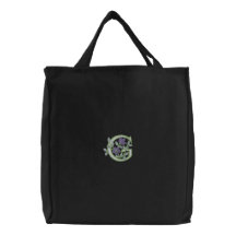 Inicial G del monograma de la flor Bolsas De Lienzo