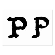 Inicial indicada con letras del estilo de la letra tarjetas de visita
