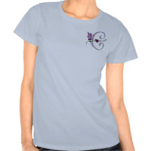 Inicial preciosa E de la mariposa Camisetas