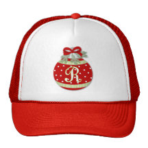 INICIAL R DEL ORNAMENTO DEL NAVIDAD GORROS BORDADOS