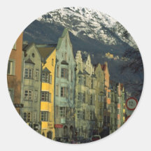 Innsbruck, Austria en Europa Etiqueta Redonda