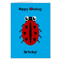 Insecto del amor de la mariquita felicitacion 