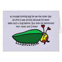 Insecto del amor tarjeton