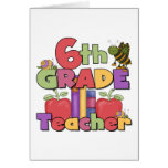 Insectos y 6to profesor del grado de las manzanas tarjeta