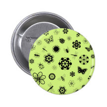 Insectos y flores (verde del vector de hierba de l pins