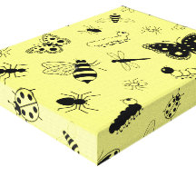 Insectos y mariposas lindos (parte posterior amari lona envuelta para galerias
