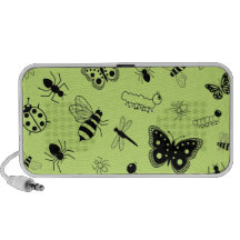 Insectos y mariposas lindos (parte posterior del v iPod altavoz