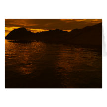 Insel Sonnenuntergang island sunset Grußkarten