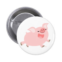 Insignia alegre del botón del cerdo del dibujo ani pins