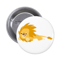 Insignia animosa linda del botón del león del dibu pins