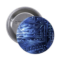 Insignia azul de la placa de circuito pin