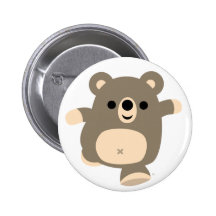 Insignia corriente linda del botón del oso del dib pin