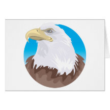 Insignia de Eagle calvo Tarjeta