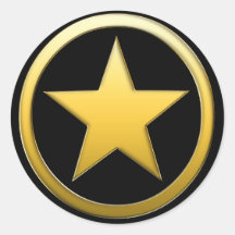Insignia de oro de la estrella - pegatinas