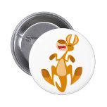 Insignia de salto del botón del canguro del dibujo pins