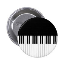 Insignia del botón - blanco del negro del teclado  pin