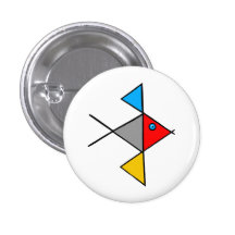 Insignia del botón de los pescados del ángel del z pin