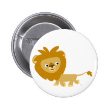 Insignia del botón del león del dibujo animado que pins
