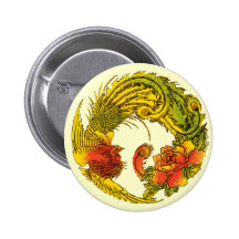 Insignia del botón del Pin del pavo real