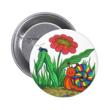 Insignia del caracol del arco iris pins