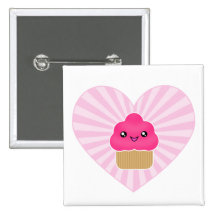 Insignia del corazón de la magdalena de Kawaii Pin