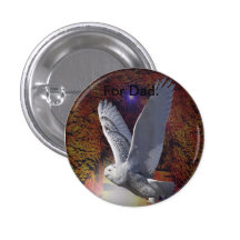 Insignia del día de padres de un búho Nevado Pins